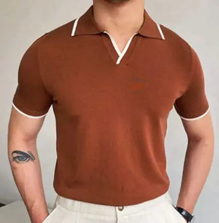 Men's Knitted Polo Shirt