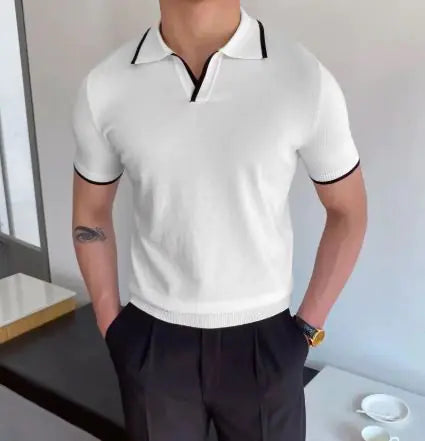 Men's Knitted Polo Shirt