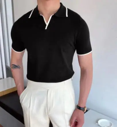 Men's Knitted Polo Shirt